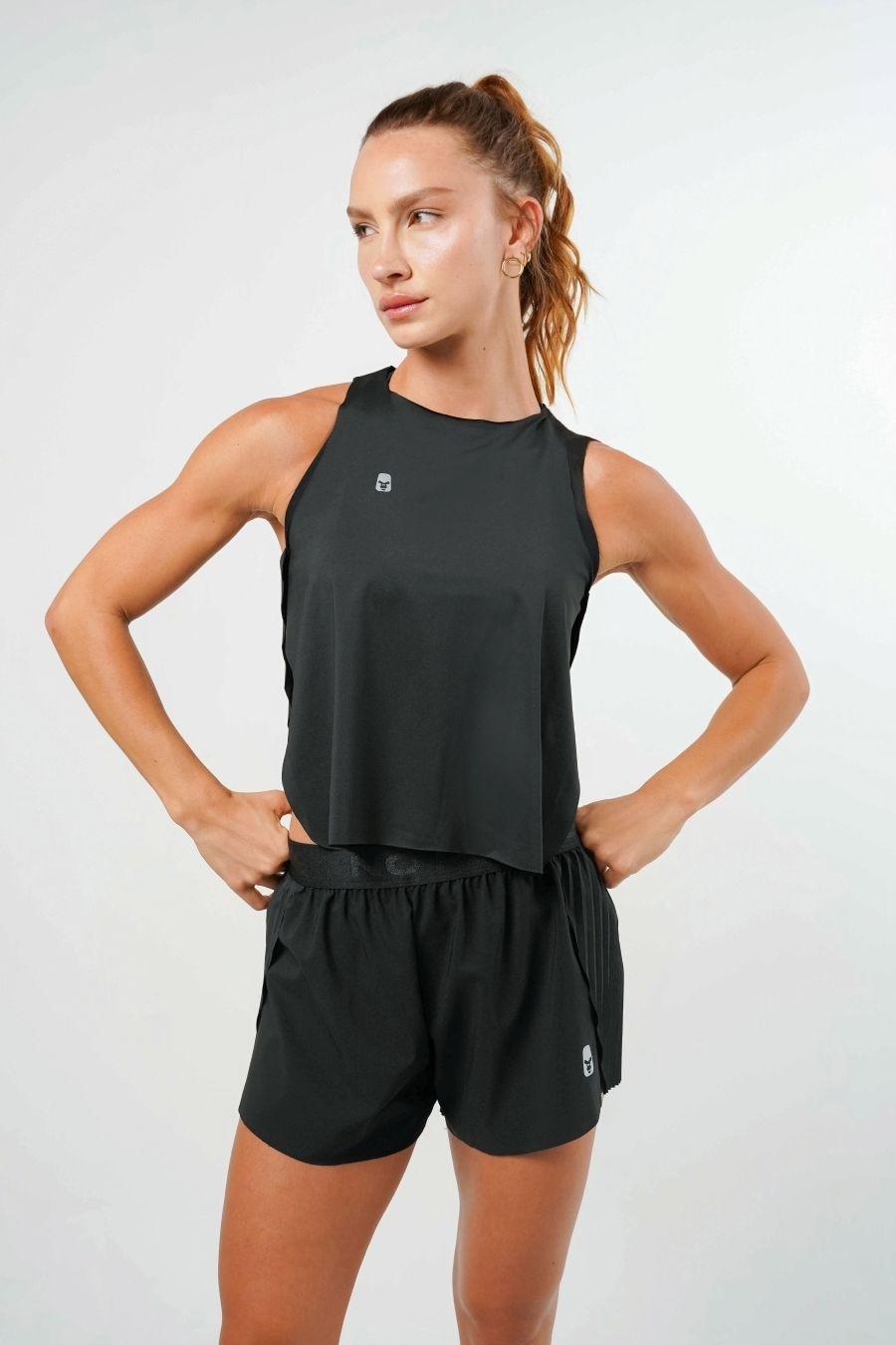 Pleat Tank Top Negro - Principal