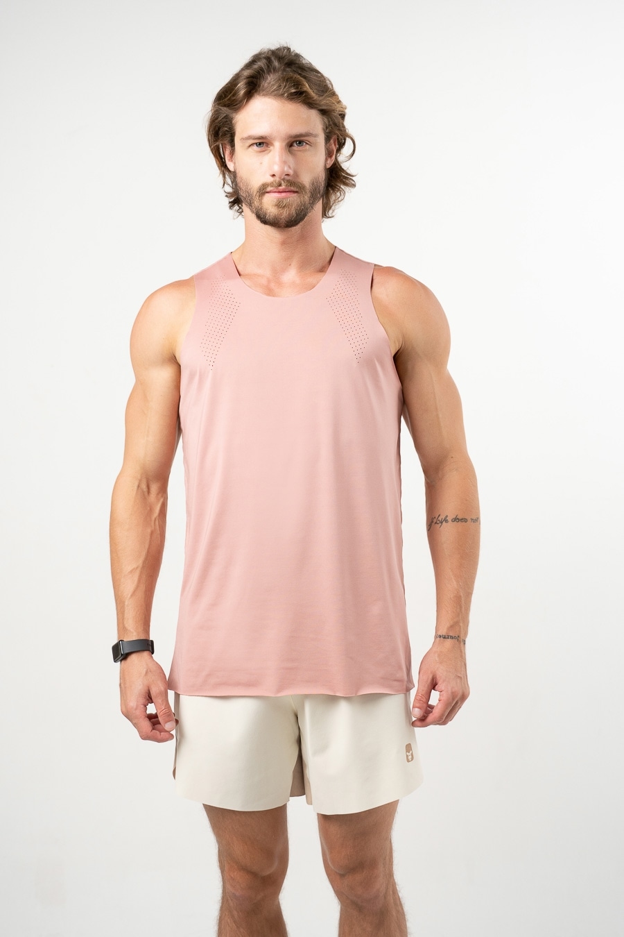 Franelilla Seamless Force Men Palo De Rosa - Principal