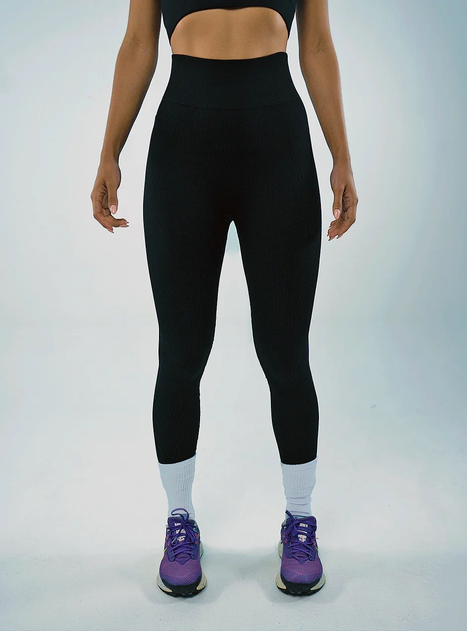 Lycra Larga Sin Costura Negra - Principal