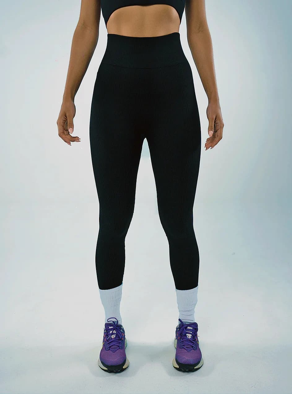 Lycra Larga Sin Costura Negra